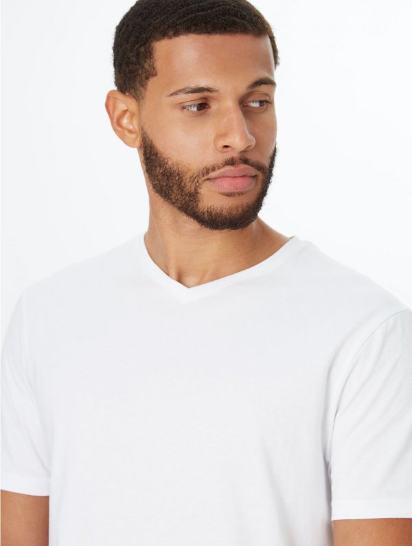 White V-Neck T-Shirt