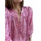 Hopeless Romantic Pink Ditsy Floral Blouse