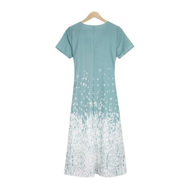 Pleated White Flower Prairie Dress