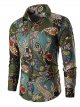 Men's Paisley Tribal Shirt Long Sleeve Daily Tops Basic Vintage Red Green