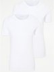 White Basic Crew Neck T-Shirts 2 Pack