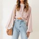 Chic Baby Pink Plain Blouse