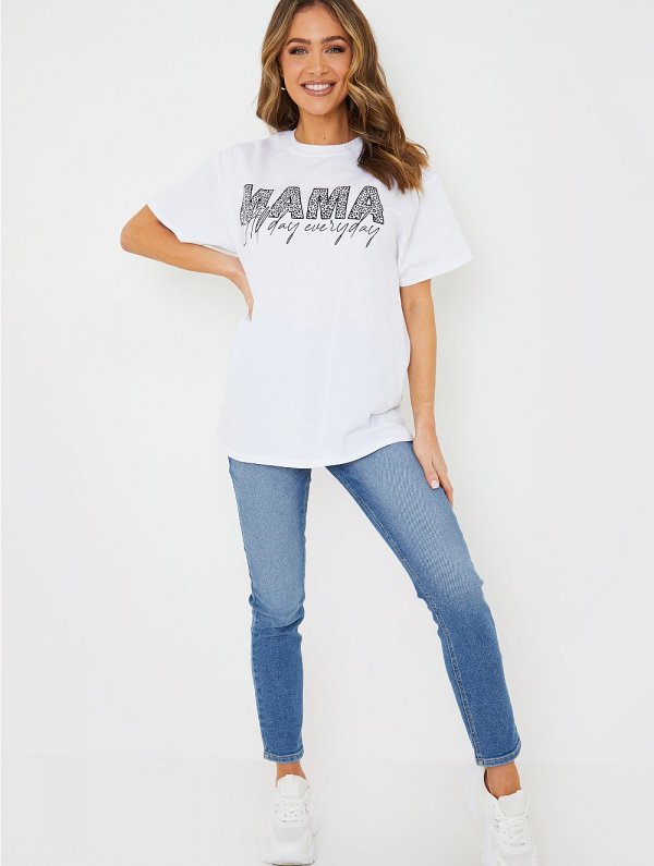 White Slogan T-shirt