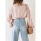 Chic Baby Pink Plain Blouse