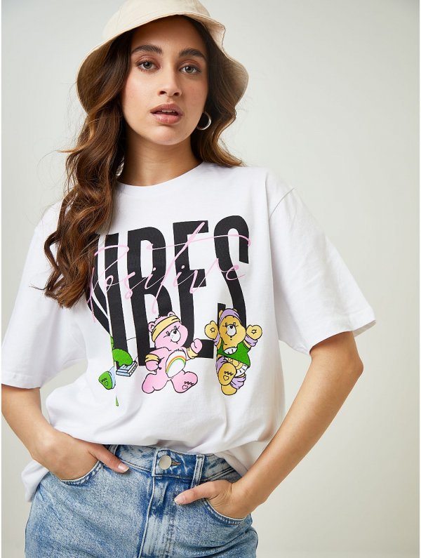 Care Bears White Jersey T-Shirt