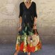 Autumn Flower Smock Dress