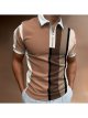 khaki striped polo