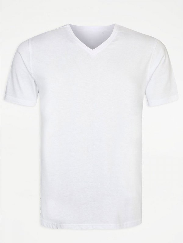 White V-Neck T-Shirt