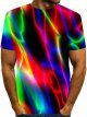 Men's Rainbow Graphic T-Shirt Print Short Sleeve Daily Tops Streetwear Round Neck Rainbow