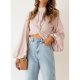 Chic Baby Pink Plain Blouse